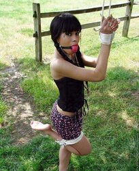 Killer dark-hued bitchy femmes bound up