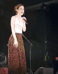 Lena Meyer-Landrut GEILES Unterhemd und Leopard-Rock