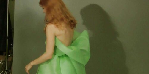 Redhead lean Lisa popping balloons