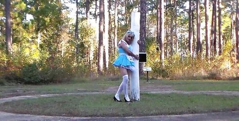Crossdresser school doll