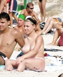 Naked inexperienced beach