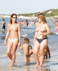 Naked inexperienced beach