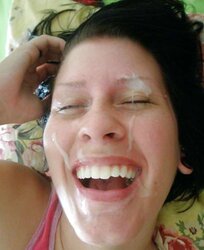 Smiley Face Facial Cumshot