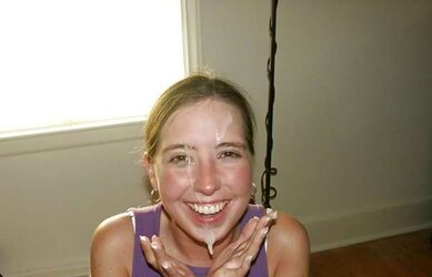 Smiley Face Facial Cumshot