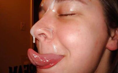Smiley Face Facial Cumshot