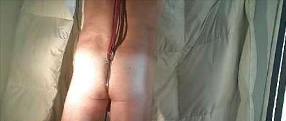 Ass Fucking hook, crimson strap and restrain bondage...