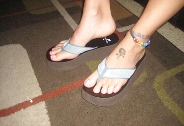 Worn High-Heeled Slippers For Sale