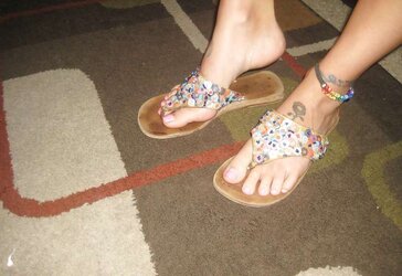 Worn High-Heeled Slippers For Sale