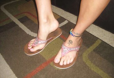 Worn High-Heeled Slippers For Sale