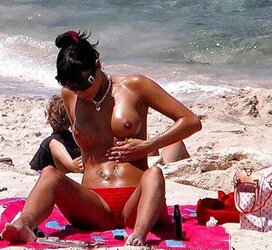 Luxurious Knockers Caught on Beach two by Voyeur TROC