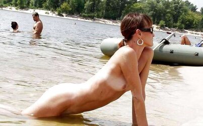 Luxurious Knockers Caught on Beach two by Voyeur TROC