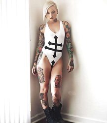 Tatooed damsel -nude honey and teenager three . by tutute43.