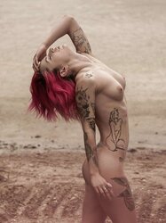 Tatooed damsel -nude honey and teenager three . by tutute43.