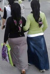Hijab culo voyeur