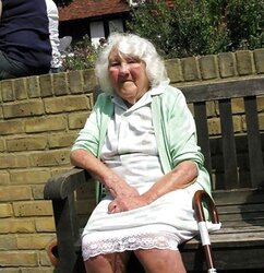 Grandma upskirt