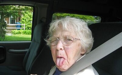 Grandma upskirt