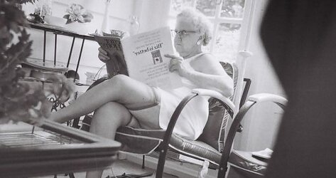 Grandma upskirt