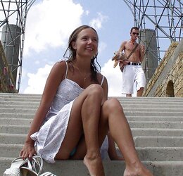 Schoolgirls and students candid upskirt