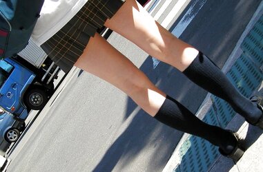 Schoolgirls and students candid upskirt
