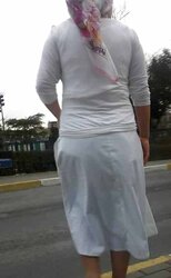Hijab backside voyeur