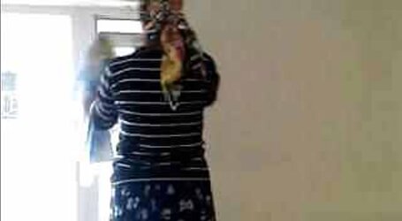Hijab backside voyeur