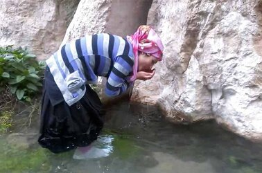 Hijab backside voyeur