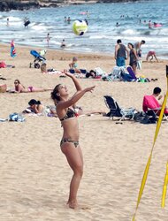 Alex Morgan bathing suit in Hawaii