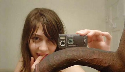 0052 big black cock in her face
