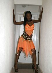 Ebony British Teenager Escort Working in the Window