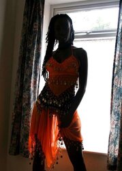 Ebony British Teenager Escort Working in the Window