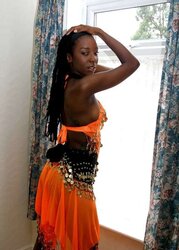 Ebony British Teenager Escort Working in the Window
