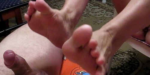 Footjob by Violett