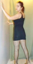 She enjoys fishnets!
