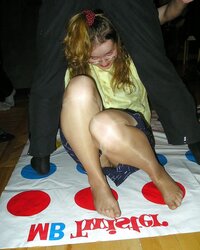 Playing Twister, Upskirt, Bare and Downblouse