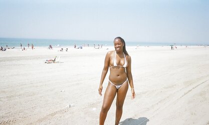 Wonderfulbikinis handsome ebony dame naked in public