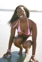 Wonderfulbikinis handsome ebony dame naked in public