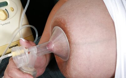 Big-Chested Pregnant Nadine Lactating