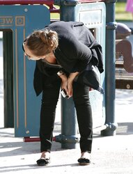Jessica Alba candids out at a park in Los Angeles