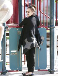 Jessica Alba candids out at a park in Los Angeles