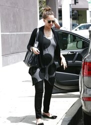 Jessica Alba candids out at a park in Los Angeles