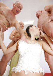 Youthful nypmho ravaged by trio grandfathers at once PART