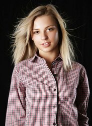 Flawless Ash-Blonde Teenager in Denim