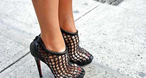 Just high high-heeled shoes and gams
