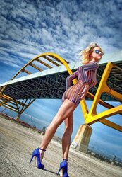 Just high high-heeled shoes and gams