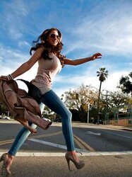 Just high high-heeled shoes and gams