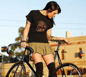 Youthful damsels on bikes