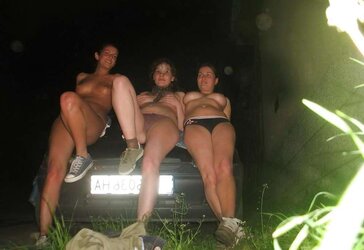 Gang at night up to some antics