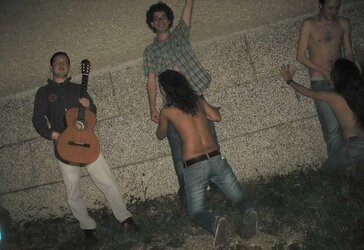 Gang at night up to some antics