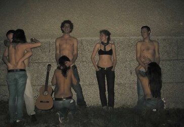 Gang at night up to some antics