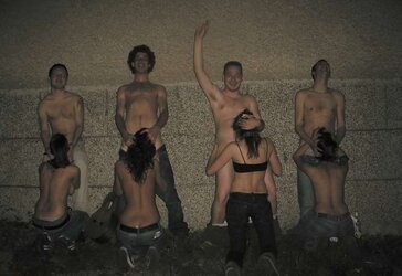 Gang at night up to some antics